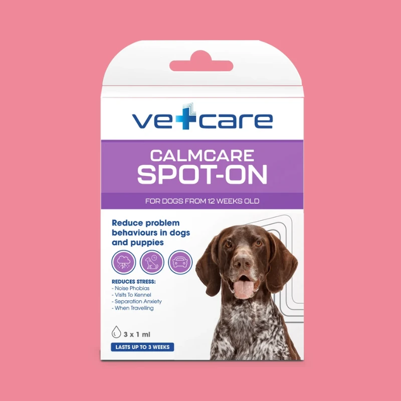 VetCare CalmCare Spot-On – For Dogs & Puppies – 3x1ml (1’s)